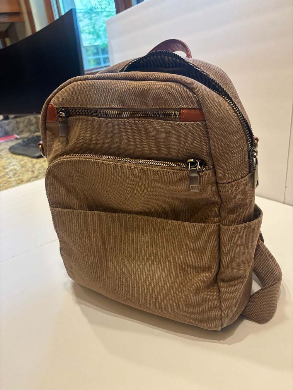 Antik Kraft Brown Canvas Convertible Backpack